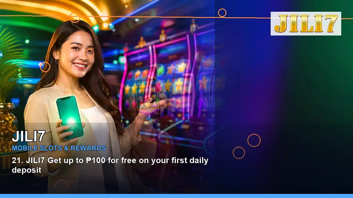 JILI7 left close-up casino cashback rewards highlighting mobile-friendly casino play