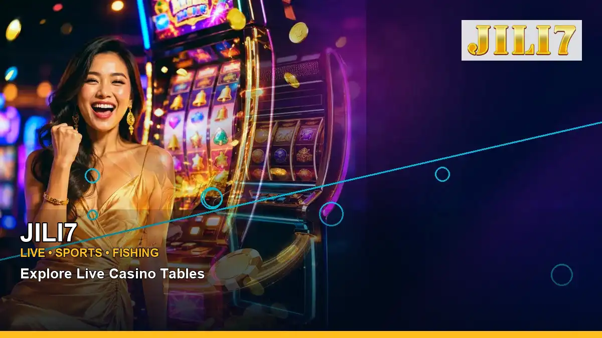 JILI7 high-energy mobile casino first deposit rewards in a left close-up layout for Philippine players
